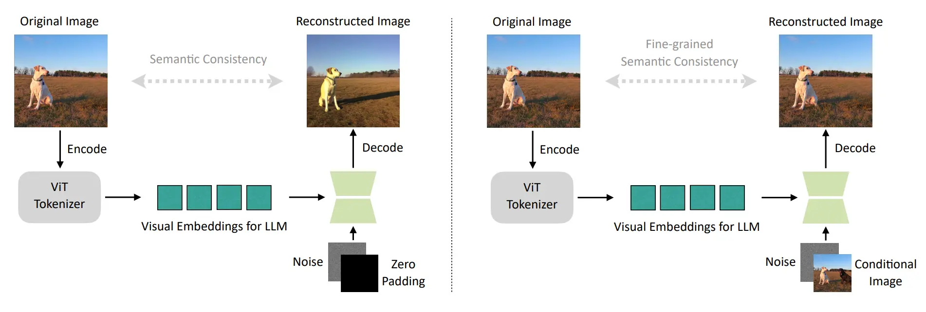 Two stage training of the visual tokenizer